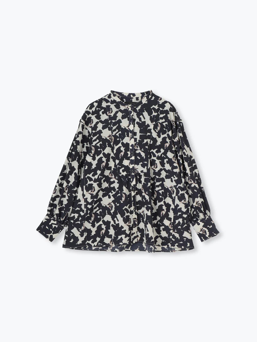 【レリル/lelill】のボタニカルデシンブラウス インテリア・キッズ・メンズ・レディースファッション・服の通販 founy(ファニー) 　ファッション　Fashion　レディースファッション　Fashion for Women　トップス・カットソー　Cut & Sew Tops　シャツ・ブラウス・オフィスカジュアル　Elegant Blouses & Button-Ups　シンプル　Simple, Minimal　スリーブ　Sleeve, Long Sleeve / Short Sleeve　ドレープ　Drape, Draping Fabric　リラックス　Relax, Relaxed Fit　ロング　Long, Long-Length　ベージュ|ID: prp329100004917815 ipo3291000000036878078