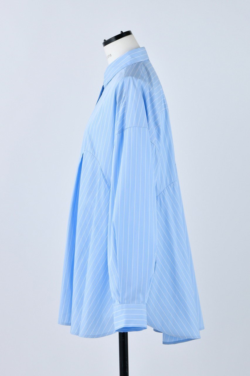 【ナゴンスタンス/nagonstans】のT/Cストライプ Curveヘム SH/シャツ 人気、トレンドファッション・服の通販 founy(ファニー) 　ファッション　Fashion　レディースファッション　Fashion for Women　トップス・カットソー　Cut & Sew Tops　シャツ・ブラウス・オフィスカジュアル　Elegant Blouses & Button-Ups　カーディガン　Cardigan, Knitwear　ストライプ　Stripe, Striped Pattern　スリーブ　Sleeve, Long Sleeve / Short Sleeve　ベスト　Vest, Waistcoat　ロング　Long, Long-Length　冬　Winter / This Winter　other-2|ID: prp329100004917819 ipo3291000000036878123