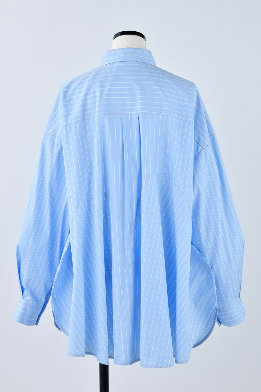 【ナゴンスタンス/nagonstans】のT/Cストライプ Curveヘム SH/シャツ 人気、トレンドファッション・服の通販 founy(ファニー) 　ファッション　Fashion　レディースファッション　Fashion for Women　トップス・カットソー　Cut & Sew Tops　シャツ・ブラウス・オフィスカジュアル　Elegant Blouses & Button-Ups　カーディガン　Cardigan, Knitwear　ストライプ　Stripe, Striped Pattern　スリーブ　Sleeve, Long Sleeve / Short Sleeve　ベスト　Vest, Waistcoat　ロング　Long, Long-Length　冬　Winter / This Winter　other-3|ID: prp329100004917819 ipo3291000000036878124