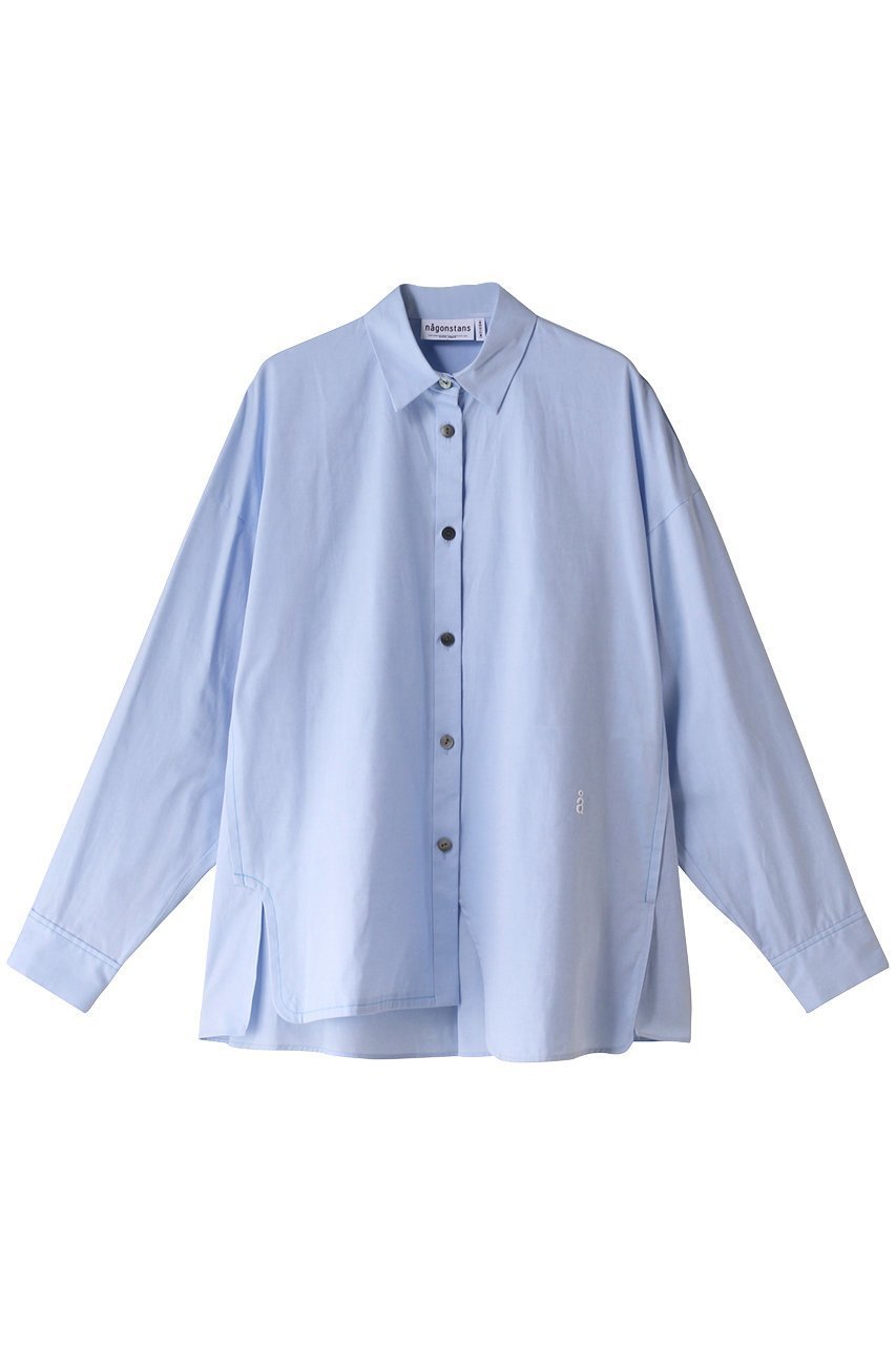 【ナゴンスタンス/nagonstans】の80オックス MIX hem SH/シャツ インテリア・キッズ・メンズ・レディースファッション・服の通販 founy(ファニー) 　ファッション　Fashion　レディースファッション　Fashion for Women　トップス・カットソー　Cut & Sew Tops　シャツ・ブラウス・オフィスカジュアル　Elegant Blouses & Button-Ups　オックス　Oxford Fabric　カフス　Cuff Design　スリーブ　Sleeve, Long Sleeve / Short Sleeve　ロング　Long, Long-Length　エレガント 上品　Elegant　Water|ID: prp329100004917823 ipo3291000000036878182