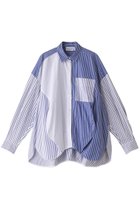 【ナゴンスタンス/nagonstans】のStripe MIX egg ドレープ SH/シャツ 人気、トレンドファッション・服の通販 founy(ファニー) ファッション Fashion レディースファッション Fashion for Women トップス・カットソー Cut & Sew Tops シャツ・ブラウス・オフィスカジュアル Elegant Blouses & Button-Ups ストライプ Stripe, Striped Pattern スリーブ Sleeve, Long Sleeve / Short Sleeve ドレープ Drape, Draping Fabric ミックス Mix, Mixed Style モチーフ Motif, Design Theme ロング Long, Long-Length 秋 Autumn thumbnail Sky|ID: prp329100004917824 ipo3291000000036878188