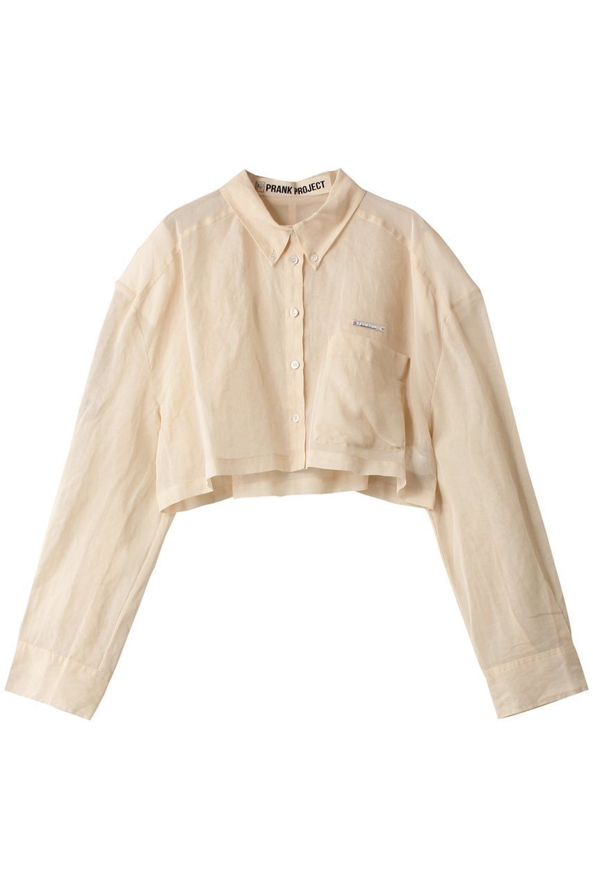 【プランク プロジェクト/PRANK PROJECT】のコットンオーガンジーオーバーショルダーシャツ / Cotton Organzy Over Shoulder Shirt インテリア・キッズ・メンズ・レディースファッション・服の通販 founy(ファニー) 　ファッション　Fashion　レディースファッション　Fashion for Women　トップス・カットソー　Cut & Sew Tops　シャツ・ブラウス・オフィスカジュアル　Elegant Blouses & Button-Ups　インナー　Innerwear　オーガンジー　Organza Fabric　ショート　Short, Short Length　スリーブ　Sleeve, Long Sleeve / Short Sleeve　マニッシュ　Mannish, Boyish　メタル　Metal, Metal Parts　ロング　Long, Long-Length　夏　Summer　羽織　Haori, Light Jacket　IVR(アイボリー)|ID: prp329100004917826 ipo3291000000036878221