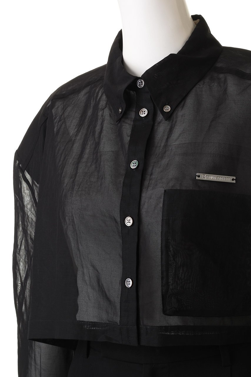 【プランク プロジェクト/PRANK PROJECT】のコットンオーガンジーオーバーショルダーシャツ / Cotton Organzy Over Shoulder Shirt 人気、トレンドファッション・服の通販 founy(ファニー) 　ファッション　Fashion　レディースファッション　Fashion for Women　トップス・カットソー　Cut & Sew Tops　シャツ・ブラウス・オフィスカジュアル　Elegant Blouses & Button-Ups　インナー　Innerwear　オーガンジー　Organza Fabric　ショート　Short, Short Length　スリーブ　Sleeve, Long Sleeve / Short Sleeve　マニッシュ　Mannish, Boyish　メタル　Metal, Metal Parts　ロング　Long, Long-Length　夏　Summer　羽織　Haori, Light Jacket　other-5|ID: prp329100004917826 ipo3291000000036878225