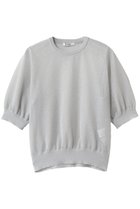 【スローン/SLOANE】の12G二重臼天竺 ラメシアー半袖クルーネック 人気、トレンドファッション・服の通販 founy(ファニー) ファッション Fashion レディースファッション Fashion for Women トップス・カットソー Cut & Sew Tops シャツ・ブラウス・オフィスカジュアル Elegant Blouses & Button-Ups シアー Sheer, See-Through ショート Short, Short Length スリーブ Sleeve, Long Sleeve / Short Sleeve 半袖 Short Sleeve, Half Sleeve thumbnail ライトグレー|ID: prp329100004917839 ipo3291000000036878453