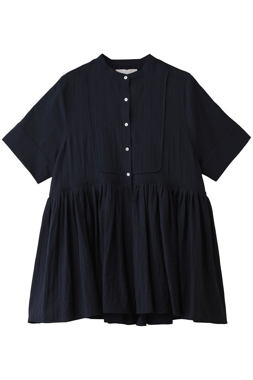 【マリリンムーン/MARILYN MOON】のブザムチュニックシアーシャツ インテリア・キッズ・メンズ・レディースファッション・服の通販 founy(ファニー) ファッション Fashion レディースファッション Fashion for Women トップス・カットソー Cut & Sew Tops シャツ・ブラウス・オフィスカジュアル Elegant Blouses & Button-Ups おすすめ Recommended / Our Picks ギャザー Gathered, Ruffled シアー Sheer, See-Through シャーリング Shirring, Ruched ショート Short, Short Length スリーブ Sleeve, Long Sleeve / Short Sleeve デニム Denim, Jeans Material ボトム Bottoms, Lower Wear ビジネス 仕事 通勤 Business / Work / Commuting 夏 Summer ネイビー|ID: prp329100004917841 ipo3291000000036878491