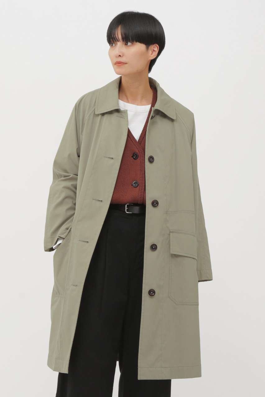 【マーガレットハウエル/MARGARET HOWELL】のWORN COTTON NYLON COAT インテリア・キッズ・メンズ・レディースファッション・服の通販 founy(ファニー) 　ファッション　Fashion　レディースファッション　Fashion for Women　アウター　Coat / Outerwear Collection　コート・ロングコート・ピーコート　Long Coats, Peacoats & More　フラップ　Flap, Flap Pocket　ポケット　Pocket, Pocket Detail　ロング　Long, Long-Length　ワーク　Workwear, Utility Style　ベージュ|ID: prp329100004917860 ipo3291000000036878694