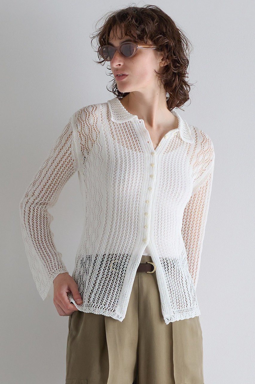 【マルティニーク/martinique】のレースニットシャツ 人気、トレンドファッション・服の通販 founy(ファニー) ファッション Fashion レディースファッション Fashion for Women トップス・カットソー Cut & Sew Tops ニット Knit Tops & Sweaters シャツ・ブラウス・オフィスカジュアル Elegant Blouses & Button-Ups おすすめ Recommended / Our Picks キャミ Camisole, Cami Top スリーブ Sleeve, Long Sleeve / Short Sleeve タンク Tank Top, Sleeveless Top レース Lace, Lace Fabric ロング Long, Long-Length 夏 Summer other-2|ID: prp329100004917865 ipo3291000000036878777