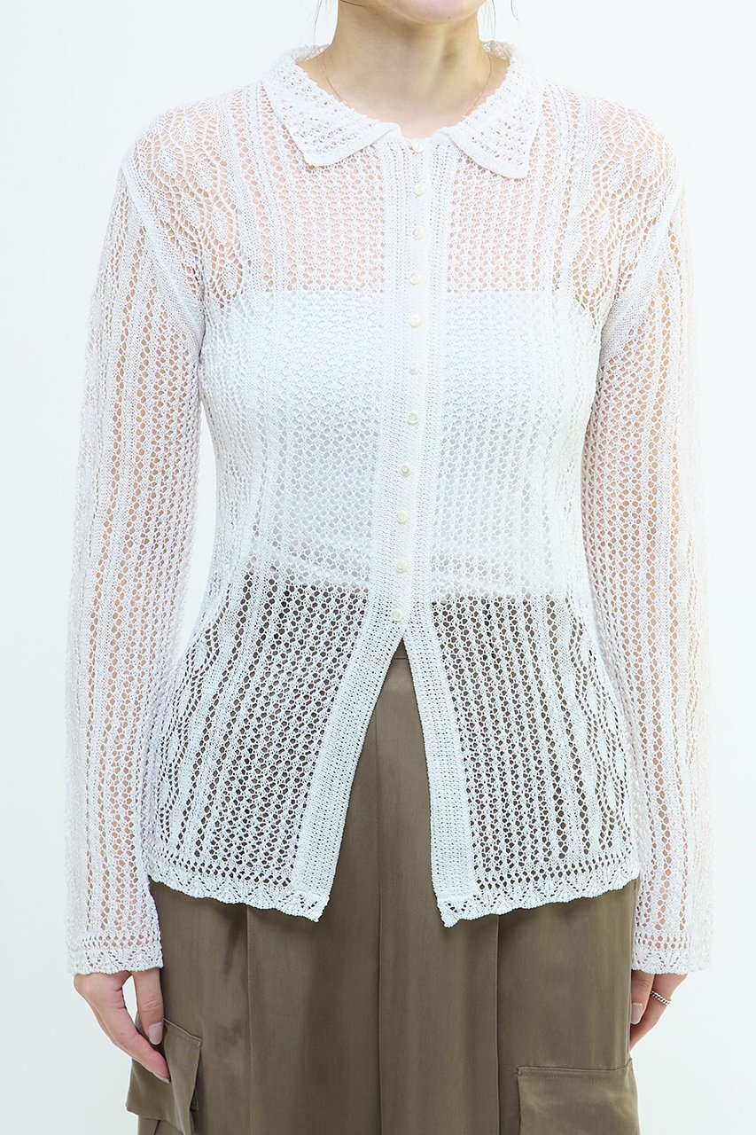 【マルティニーク/martinique】のレースニットシャツ 人気、トレンドファッション・服の通販 founy(ファニー) ファッション Fashion レディースファッション Fashion for Women トップス・カットソー Cut & Sew Tops ニット Knit Tops & Sweaters シャツ・ブラウス・オフィスカジュアル Elegant Blouses & Button-Ups おすすめ Recommended / Our Picks キャミ Camisole, Cami Top スリーブ Sleeve, Long Sleeve / Short Sleeve タンク Tank Top, Sleeveless Top レース Lace, Lace Fabric ロング Long, Long-Length 夏 Summer other-8|ID: prp329100004917865 ipo3291000000036878783