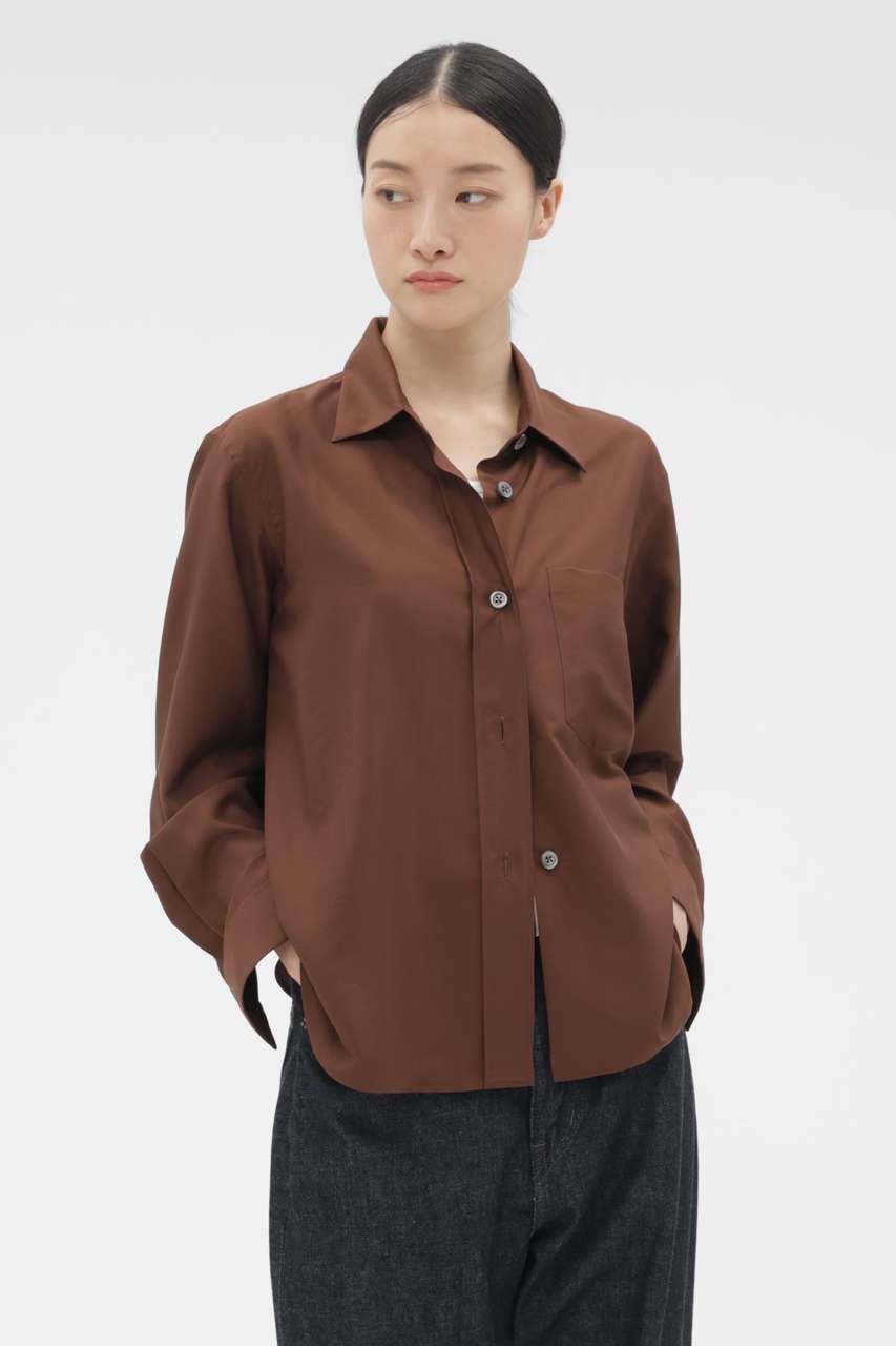 【マーガレットハウエル/MARGARET HOWELL】のMATT SILK SHIRT 人気、トレンドファッション・服の通販 founy(ファニー) 　ファッション　Fashion　レディースファッション　Fashion for Women　トップス・カットソー　Cut & Sew Tops　シャツ・ブラウス・オフィスカジュアル　Elegant Blouses & Button-Ups　シルク　Silk, 100% Silk　スリーブ　Sleeve, Long Sleeve / Short Sleeve　ベーシック　Basic, Essential　ロング　Long, Long-Length　エレガント 上品　Elegant　吸水　Absorbent, Quick-Dry　新作・新入荷　New Arrivals / New In　 other-1|ID: prp329100004917898 ipo3291000000036879407