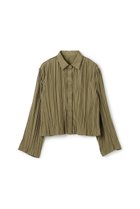 【アンクレイヴ/uncrave】のマシーンプリーツ シャツ 人気、トレンドファッション・服の通販 founy(ファニー) ファッション Fashion レディースファッション Fashion for Women トップス・カットソー Cut & Sew Tops シャツ・ブラウス・オフィスカジュアル Elegant Blouses & Button-Ups おすすめ Recommended / Our Picks サテン Satin, Glossy Fabric ショート Short, Short Length スリーブ Sleeve, Long Sleeve / Short Sleeve セットアップ Set-Up, Coordinated Outfit フラット Flat, Flat Shoes ブライト Bright, Shiny プリーツ Pleats, Pleated モダン Modern, Contemporary ランダム Random, Irregular 新作・新入荷 New Arrivals / New In thumbnail カーキベージュ|ID: prp329100004917899 ipo3291000000036879418