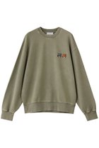 【メゾン キツネ/MAISON KITSUNE / MEN】の【MEN】DOUBLE FOX HEAD FADED COMFORT スウェットシャツ フェイディドローレルグリーン|ID: prp329100004917909 ipo3291000000036879696