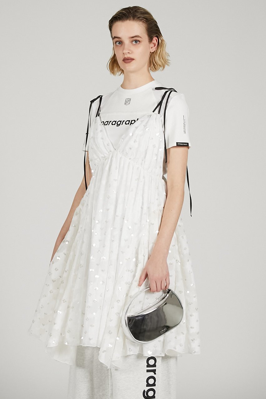 【プランク プロジェクト/PRANK PROJECT】のシークインジャガードボリュームキャミドレス / Sequin Jacquard Volume Cami Dress 人気、トレンドファッション・服の通販 founy(ファニー) 　ファッション　Fashion　レディースファッション　Fashion for Women　ワンピース　Dresses　フォーマル・パーティードレス・結婚式用ドレス　Elegant & Casual Dresses　チュニック　Tunic Tops & Dresses　おすすめ　Recommended / Our Picks　カッティング　Cutting Detail　ギャザー　Gathered, Ruffled　チュニック　Tunic, Long Top　ラップ　Wrap, Wrap Design　リラックス　Relax, Relaxed Fit　other-7|ID: prp329100004917944 ipo3291000000036884646