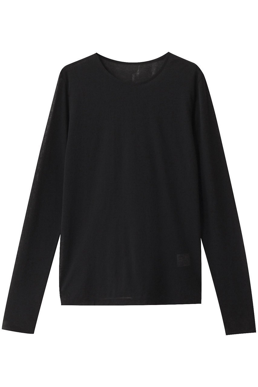 【アルアバイル/allureville】のシアー天竺ロンTEE インテリア・キッズ・メンズ・レディースファッション・服の通販 founy(ファニー) 　ファッション　Fashion　レディースファッション　Fashion for Women　トップス・カットソー　Cut & Sew Tops　シャツ・ブラウス・オフィスカジュアル　Elegant Blouses & Button-Ups　ロングTシャツ・Tシャツ　Longline T-Shirts & Tees　カットソー・ベーシックTシャツ　Cut-and-Sewn Tops / Stretch Tees & Basics　インナー　Innerwear　シアー　Sheer, See-Through　シンプル　Simple, Minimal　スリーブ　Sleeve, Long Sleeve / Short Sleeve　ロング　Long, Long-Length　ブラック|ID: prp329100004917947 ipo3291000000036884788