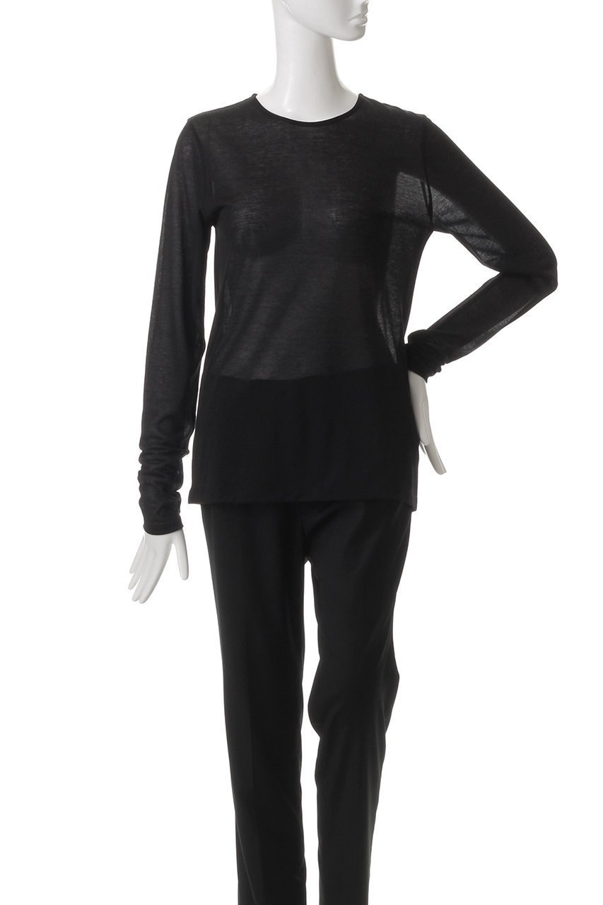 【アルアバイル/allureville】のシアー天竺ロンTEE 人気、トレンドファッション・服の通販 founy(ファニー) 　ファッション　Fashion　レディースファッション　Fashion for Women　トップス・カットソー　Cut & Sew Tops　シャツ・ブラウス・オフィスカジュアル　Elegant Blouses & Button-Ups　ロングTシャツ・Tシャツ　Longline T-Shirts & Tees　カットソー・ベーシックTシャツ　Cut-and-Sewn Tops / Stretch Tees & Basics　インナー　Innerwear　シアー　Sheer, See-Through　シンプル　Simple, Minimal　スリーブ　Sleeve, Long Sleeve / Short Sleeve　ロング　Long, Long-Length　other-2|ID: prp329100004917947 ipo3291000000036884789