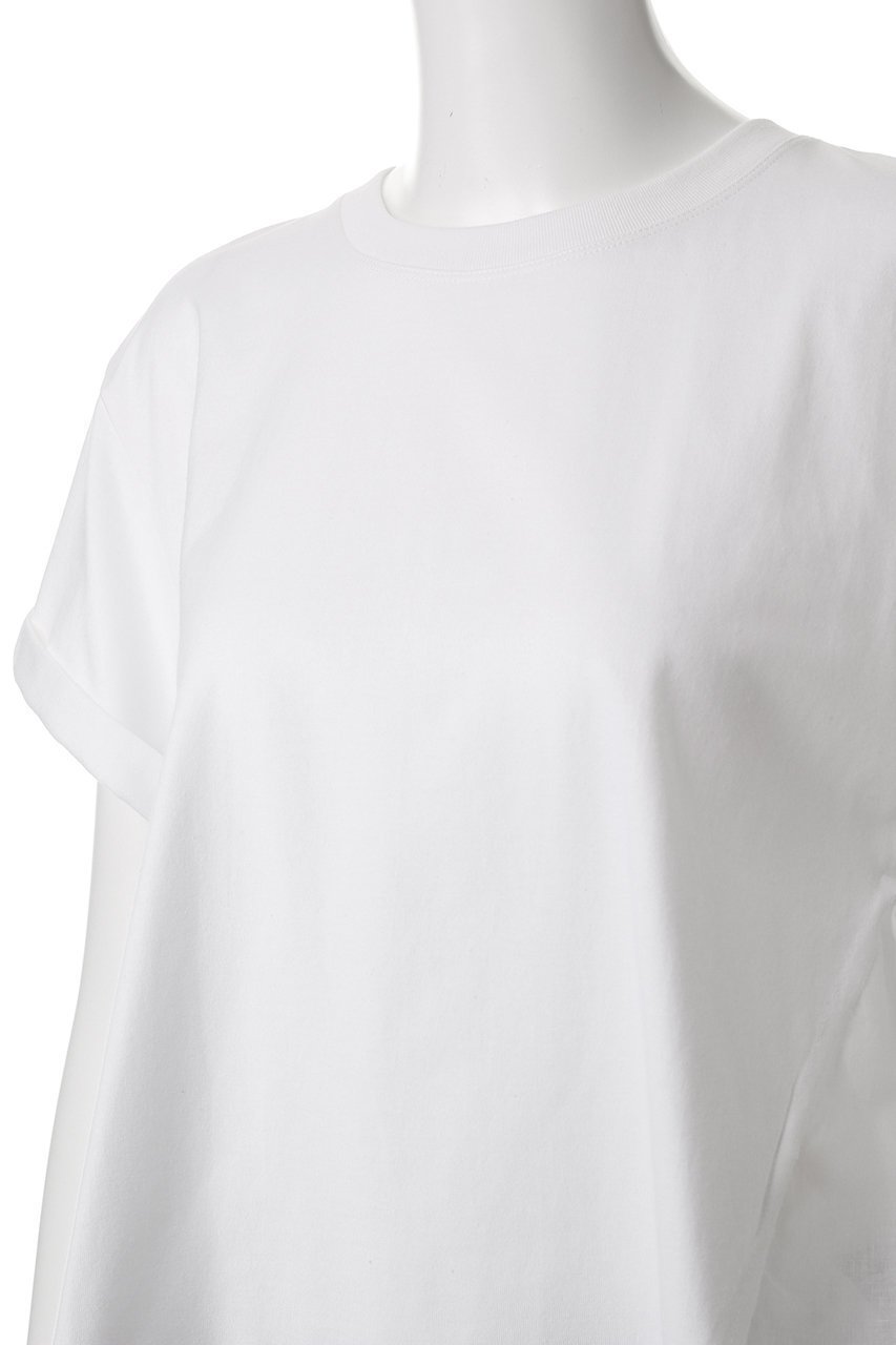 【ナナデコール/nanadecor】のバックフリルコンビTシャツ 人気、トレンドファッション・服の通販 founy(ファニー) 　ファッション　Fashion　レディースファッション　Fashion for Women　トップス・カットソー　Cut & Sew Tops　シャツ・ブラウス・オフィスカジュアル　Elegant Blouses & Button-Ups　ロングTシャツ・Tシャツ　Longline T-Shirts & Tees　カットソー・ベーシックTシャツ　Cut-and-Sewn Tops / Stretch Tees & Basics　カットソー　Cut and Sewn Top　ギャザー　Gathered, Ruffled　コンビ　Combo, Combination Style　シアー　Sheer, See-Through　ショート　Short, Short Length　シンプル　Simple, Minimal　スリーブ　Sleeve, Long Sleeve / Short Sleeve　フェミニン　Feminine, Girly　フリル　Frill, Ruffle　フロント　Front, Front Design　リラックス　Relax, Relaxed Fit　other-5|ID: prp329100004917955 ipo3291000000036884918