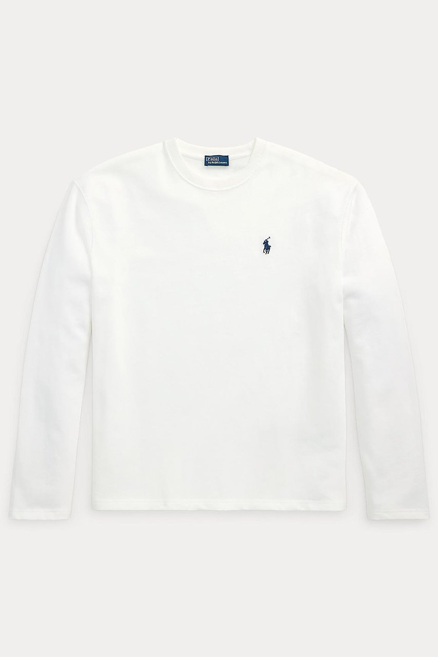 【ラルフローレン/RALPH LAUREN】の【POLO RALPH LAUREN】コットン ジャージー ロングスリーブ Tシャツ インテリア・キッズ・メンズ・レディースファッション・服の通販 founy(ファニー) 　ファッション　Fashion　レディースファッション　Fashion for Women　トップス・カットソー　Cut & Sew Tops　シャツ・ブラウス・オフィスカジュアル　Elegant Blouses & Button-Ups　ロングTシャツ・Tシャツ　Longline T-Shirts & Tees　カットソー・ベーシックTシャツ　Cut-and-Sewn Tops / Stretch Tees & Basics　スリーブ　Sleeve, Long Sleeve / Short Sleeve　フィット　Fit, Slim Fit　ベーシック　Basic, Essential　ロング　Long, Long-Length　長袖　Long Sleeve, Full Sleeve　ホワイト|ID: prp329100004917972 ipo3291000000036885306