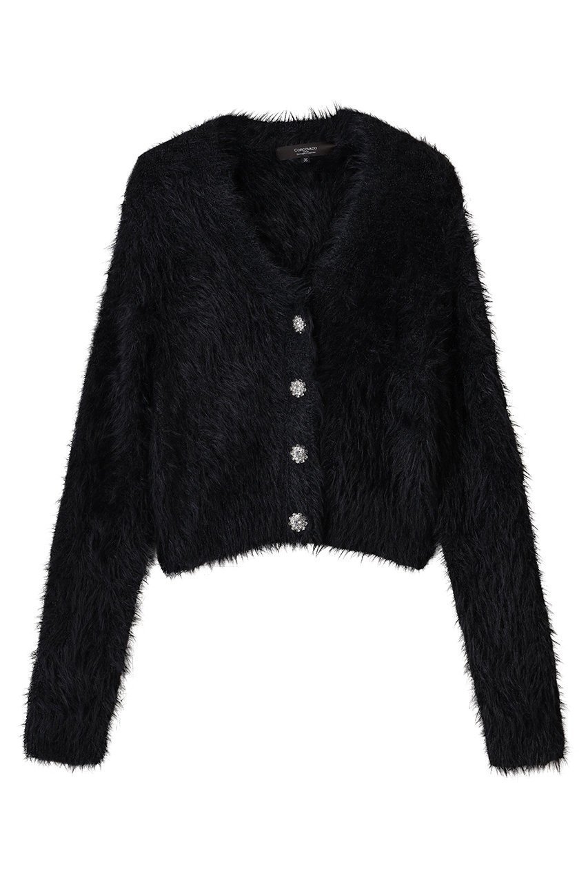 【コルコバード/CORCOVADO】のファインシャギーモールカーディガン インテリア・キッズ・メンズ・レディースファッション・服の通販 founy(ファニー) 　ファッション　Fashion　レディースファッション　Fashion for Women　トップス・カットソー　Cut & Sew Tops　ニット　Knit Tops & Sweaters　カーディガン・羽織り　Layered Style Cardigans　アクセサリー　Fashion Accessories　カーディガン　Cardigan, Knitwear　コンパクト　Compact, Small Size　ジャケット　Jacket, Outerwear　ブラック|ID: prp329100004917975 ipo3291000000036885478