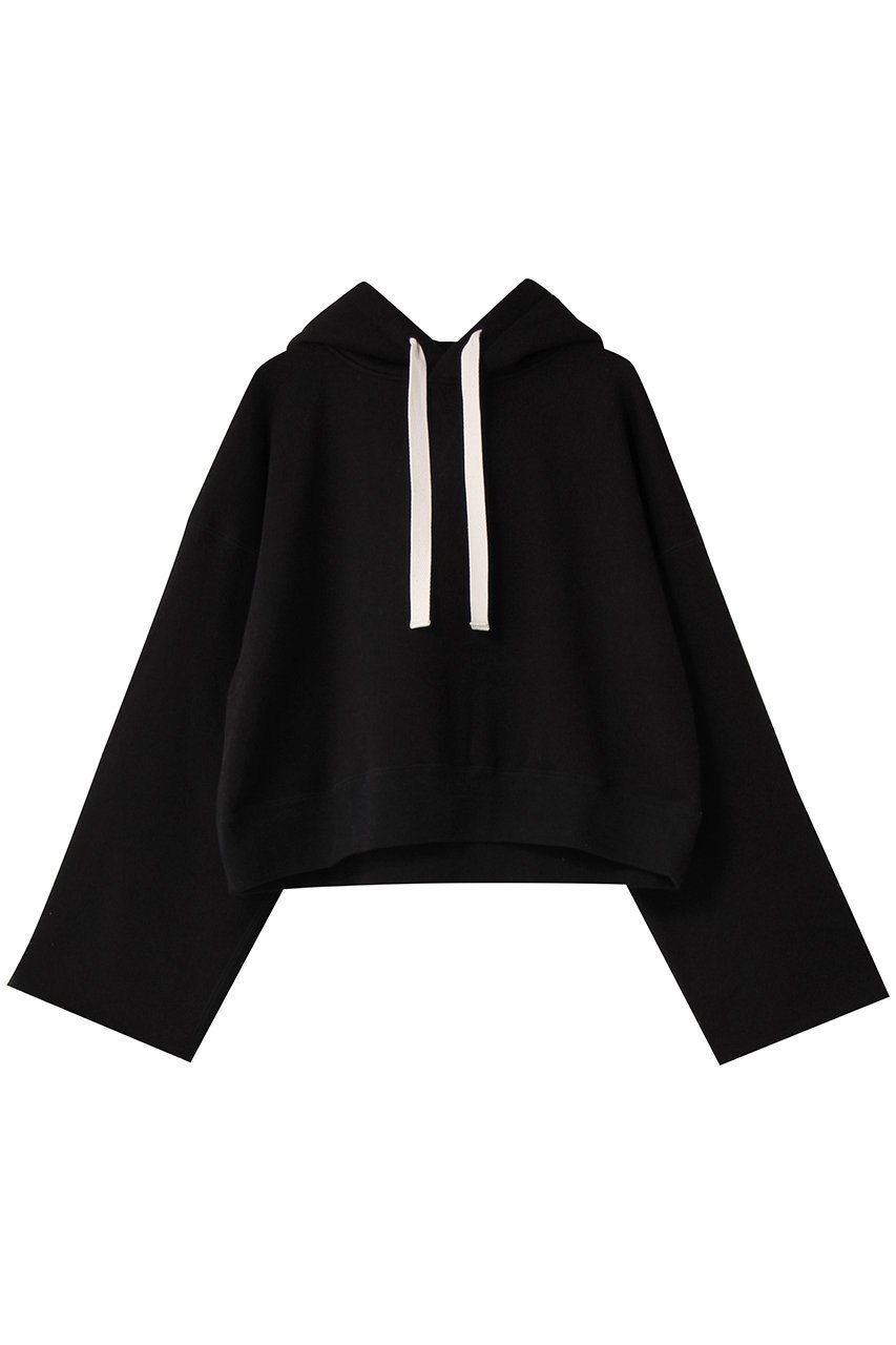 【サクラ/SACRA】のプレミアムフリースフーディー インテリア・キッズ・メンズ・レディースファッション・服の通販 founy(ファニー) 　ファッション　Fashion　レディースファッション　Fashion for Women　トップス・カットソー　Cut & Sew Tops　シャツ・ブラウス・オフィスカジュアル　Elegant Blouses & Button-Ups　レディースパーカー・カジュアルフーディー　Casual Hoodies & Sweatshirts　ロングTシャツ・Tシャツ　Longline T-Shirts & Tees　スウェット・クルーネックトップス　Sweatshirts & Crewnecks / Relaxed Fit Sweat Tops　カットソー・ベーシックTシャツ　Cut-and-Sewn Tops / Stretch Tees & Basics　クロップド　Cropped, Short Length　スリーブ　Sleeve, Long Sleeve / Short Sleeve　ドローストリング　Drawstring, Pull Cord　バランス　Balance, Style Balance　モダン　Modern, Contemporary　ワイド　Wide, Wide Fit　ブラック|ID: prp329100004917981 ipo3291000000036885602
