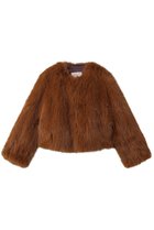 【レモンプレット/Lemonplet】のFAUX FUR HORA SHORT JACKET 人気、トレンドファッション・服の通販 founy(ファニー) ファッション Fashion レディースファッション Fashion for Women アウター Coat / Outerwear Collection レディースジャケット・軽アウター Jackets エレガント 上品 Elegant コンパクト Compact, Small Size ショート Short, Short Length ジャケット Jacket, Outerwear フェイクファー Faux Fur, Imitation Fur thumbnail ブラウン|ID: prp329100004917982 ipo3291000000036885677