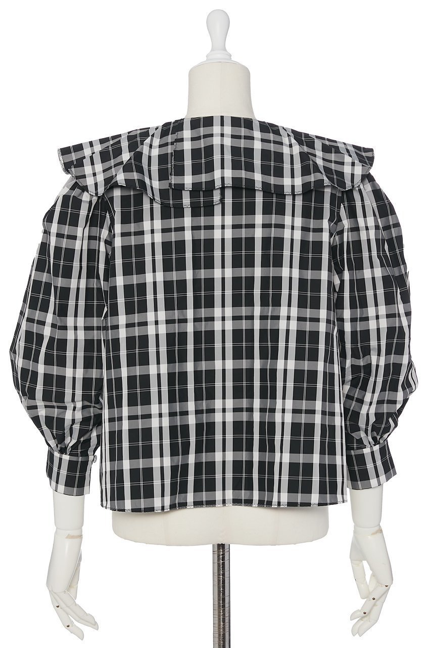 【デイジーリン/DAISY LIN】のGraceful Blouse 人気、トレンドファッション・服の通販 founy(ファニー) ファッション Fashion レディースファッション Fashion for Women トップス・カットソー Cut & Sew Tops シャツ・ブラウス・オフィスカジュアル Elegant Blouses & Button-Ups アシンメトリー Asymmetrical Style カフス Cuff Design クラシック Classic, Timeless Style スリーブ Sleeve, Long Sleeve / Short Sleeve チェック Check, Plaid, Tartan フリル Frill, Ruffle フロント Front, Front Design モダン Modern, Contemporary モノトーン Monotone, Black and White ロング Long, Long-Length エレガント 上品 Elegant 再入荷 Restock / Back in Stock 洗える Machine Washable other-3|ID: prp329100004917989 ipo3291000000036885946