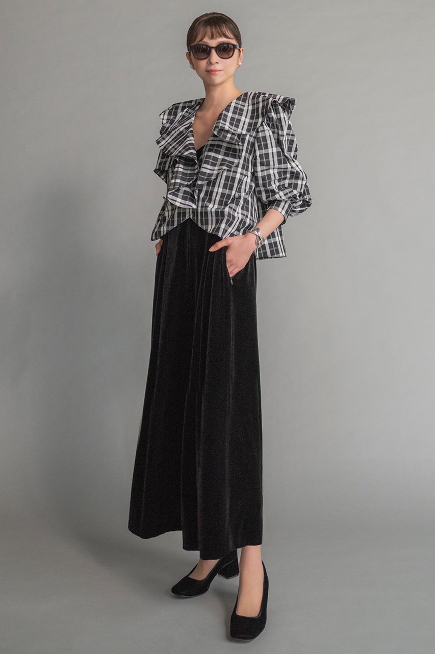 【デイジーリン/DAISY LIN】のGraceful Blouse 人気、トレンドファッション・服の通販 founy(ファニー) ファッション Fashion レディースファッション Fashion for Women トップス・カットソー Cut & Sew Tops シャツ・ブラウス・オフィスカジュアル Elegant Blouses & Button-Ups アシンメトリー Asymmetrical Style カフス Cuff Design クラシック Classic, Timeless Style スリーブ Sleeve, Long Sleeve / Short Sleeve チェック Check, Plaid, Tartan フリル Frill, Ruffle フロント Front, Front Design モダン Modern, Contemporary モノトーン Monotone, Black and White ロング Long, Long-Length エレガント 上品 Elegant 再入荷 Restock / Back in Stock 洗える Machine Washable other-6|ID: prp329100004917989 ipo3291000000036885949