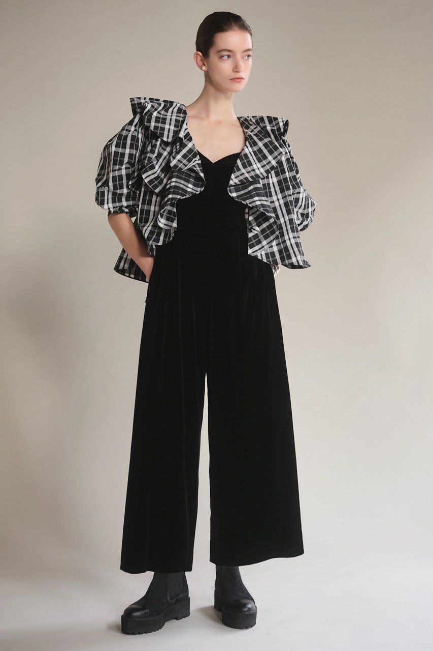 【デイジーリン/DAISY LIN】のGraceful Blouse 人気、トレンドファッション・服の通販 founy(ファニー) ファッション Fashion レディースファッション Fashion for Women トップス・カットソー Cut & Sew Tops シャツ・ブラウス・オフィスカジュアル Elegant Blouses & Button-Ups アシンメトリー Asymmetrical Style カフス Cuff Design クラシック Classic, Timeless Style スリーブ Sleeve, Long Sleeve / Short Sleeve チェック Check, Plaid, Tartan フリル Frill, Ruffle フロント Front, Front Design モダン Modern, Contemporary モノトーン Monotone, Black and White ロング Long, Long-Length エレガント 上品 Elegant 再入荷 Restock / Back in Stock 洗える Machine Washable other-8|ID: prp329100004917989 ipo3291000000036885951