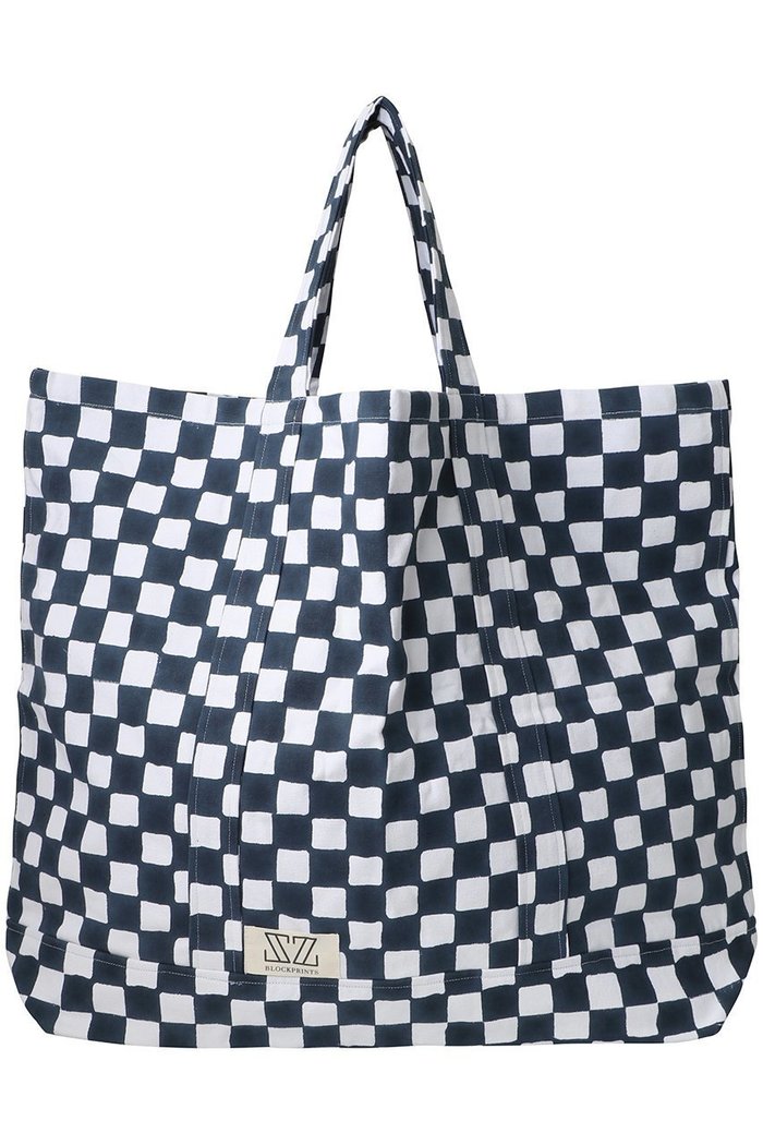 【エスゼット ブロックプリント/SZ Blockprints】のOVERSIZE TOTE CHECK オーバーサイズトートバッグ インテリア・キッズ・メンズ・レディースファッション・服の通販 founy(ファニー) https://founy.com/ ファッション Fashion レディースファッション Fashion for Women バッグ Bags チェック Check, Plaid, Tartan ブロック Block, Solid Block Pattern 旅行 Travel |ID: prp329100004918001 ipo3291000000036886254