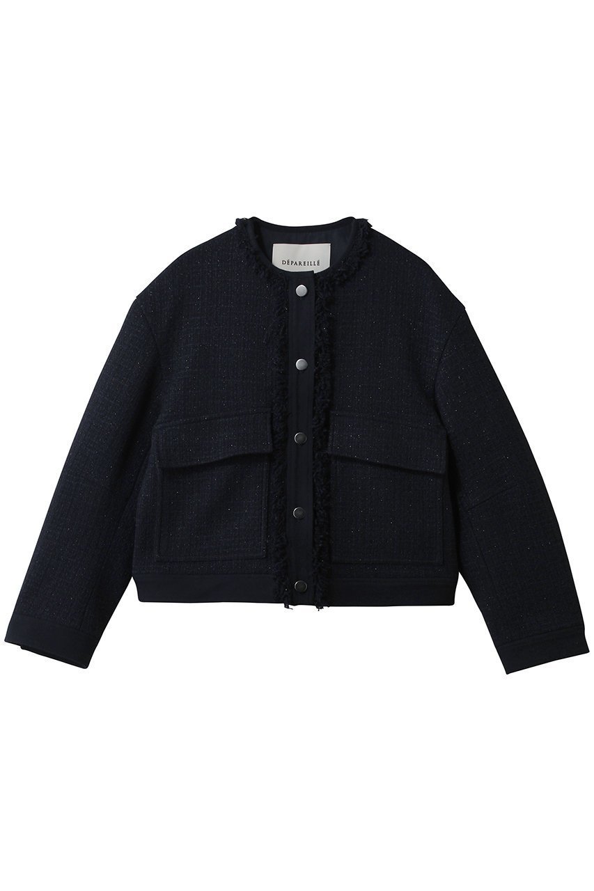 【デパリエ/DEPAREILLE】のコットンツイードジャケット 人気、トレンドファッション・服の通販 founy(ファニー) ファッション Fashion レディースファッション Fashion for Women アウター Coat / Outerwear Collection レディースジャケット・軽アウター Jackets オケージョン Occasion Wear シンプル Simple, Minimal ジャケット Jacket, Outerwear ツイード Twill, Twill Weave フリンジ Fringe, Tassel フロント Front, Front Design エレガント 上品 Elegant other-1|ID: prp329100004918012 ipo3291000000036886804