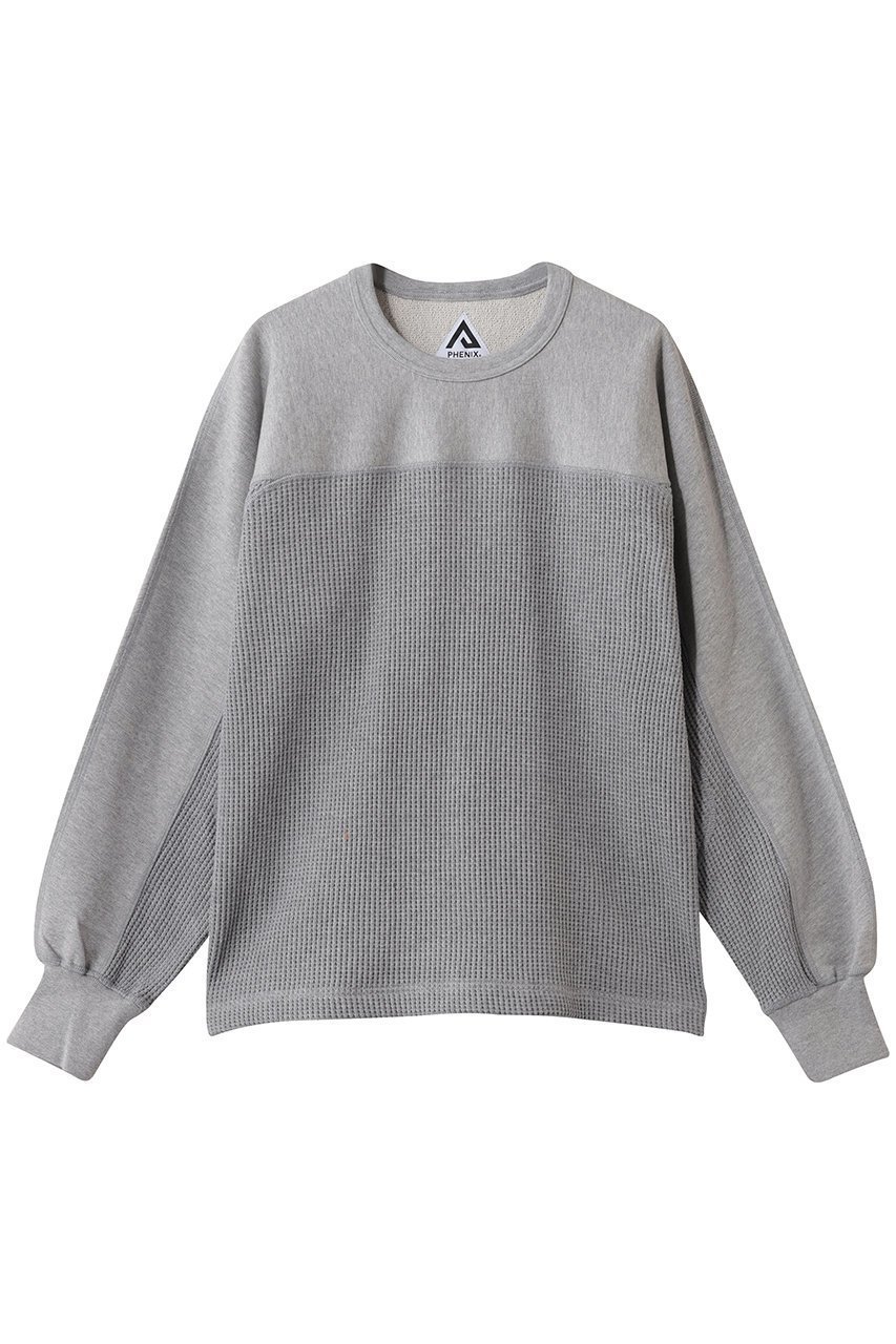 【フェニックス/Phenix / MEN】の【MEN】WAFFLE CREW NECK SWEAT インテリア・キッズ・メンズ・レディースファッション・服の通販 founy(ファニー) 　ファッション　Fashion　メンズファッション　Fashion for Men　トップス・カットソー　Cut & Sew Tops　パーカー・フーディー / カジュアルコーデ　Hoodies & Parkas　メンズシャツ　Shirts　アウトドア　Outdoor Clothing　ミリタリー　Military, Army Style　モダン　Modern, Contemporary　モチーフ　Motif, Design Theme　ワッフル　Waffle, Waffle Knit　gray|ID: prp329100004918018 ipo3291000000036886993