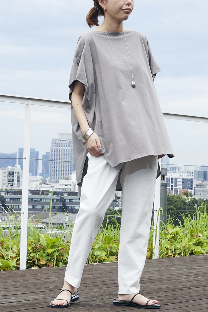 【プルミエ アロンディスモン/1er Arrondissement】のプレミアム天竺ニュアンストップス 人気、トレンドファッション・服の通販 founy(ファニー) 　ファッション　Fashion　レディースファッション　Fashion for Women　トップス・カットソー　Cut & Sew Tops　シャツ・ブラウス・オフィスカジュアル　Elegant Blouses & Button-Ups　ロングTシャツ・Tシャツ　Longline T-Shirts & Tees　カットソー・ベーシックTシャツ　Cut-and-Sewn Tops / Stretch Tees & Basics　ショート　Short, Short Length　スリット　Slit, Slit Detail　スリーブ　Sleeve, Long Sleeve / Short Sleeve　プレミアム　Premium, High-End　other-8|ID: prp329100004918028 ipo3291000000036887236