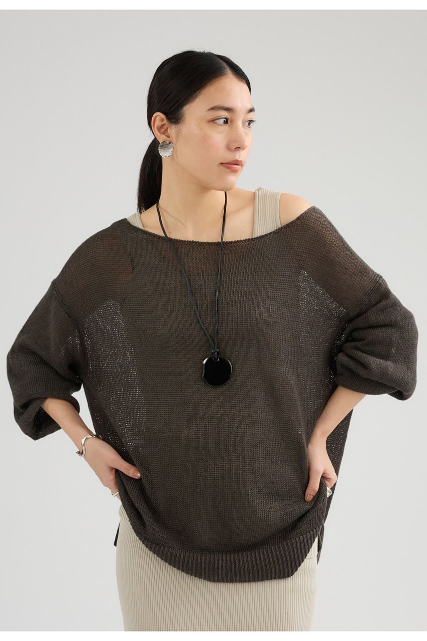 【カオス/Chaos】のノーマンリネンプルオーバー インテリア・キッズ・メンズ・レディースファッション・服の通販 founy(ファニー) 　ファッション　Fashion　レディースファッション　Fashion for Women　トップス・カットソー　Cut & Sew Tops　ニット　Knit Tops & Sweaters　カジュアルプルオーバー・ニットトップス　Pullovers & Knit Tops / Casual Pullovers　春　Spring　ミドル　Middle Length, Mid Height　リネン　Linen, Linen Fabric　再入荷　Restock / Back in Stock　夏　Summer　エレガント 上品　Elegant　カーキ|ID: prp329100004918032 ipo3291000000036887374