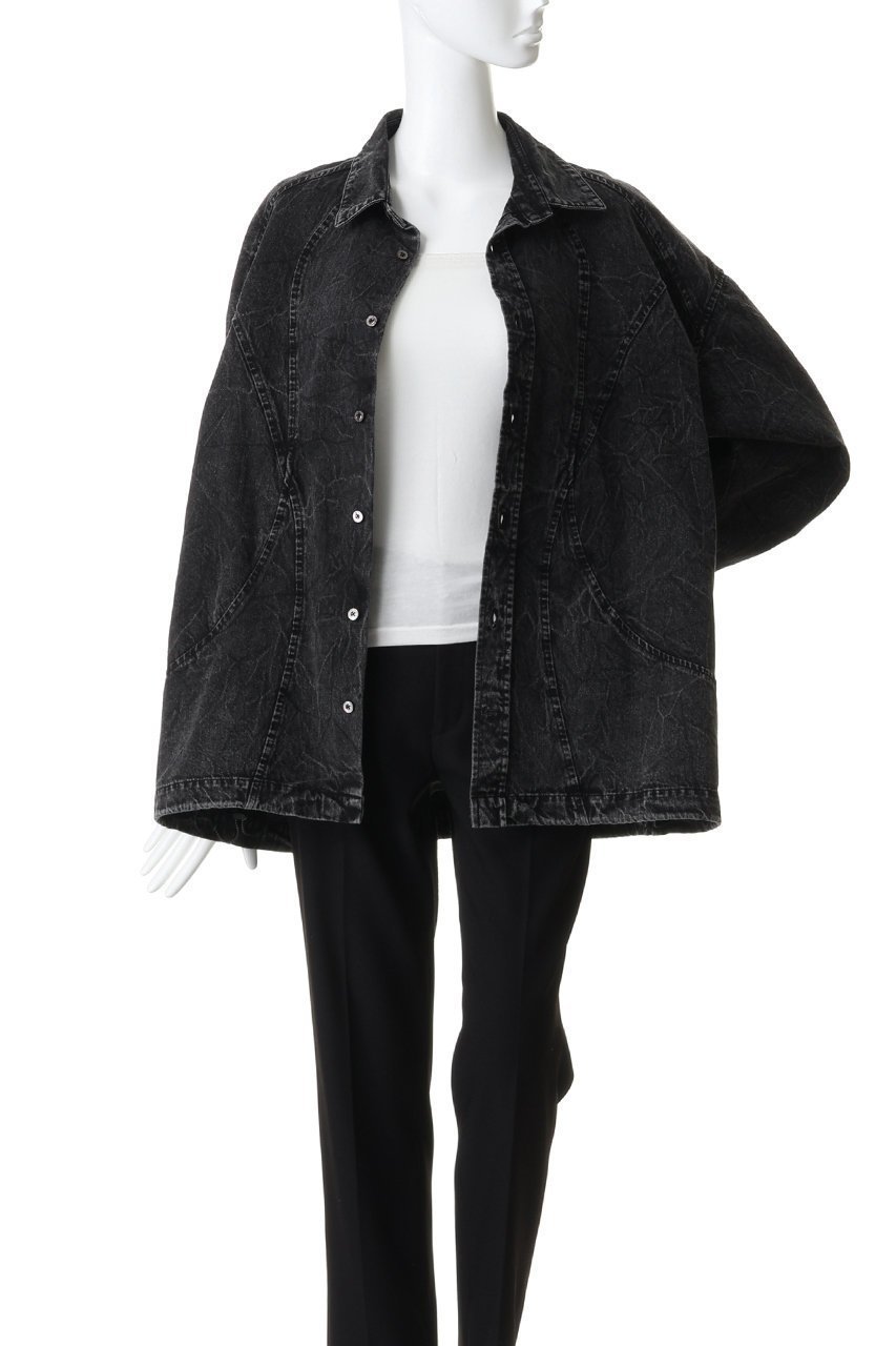 【メゾンスペシャル/MAISON SPECIAL】の【UNISEX】デニム カーブ切替シャツブルゾン 人気、トレンドファッション・服の通販 founy(ファニー) 　ファッション　Fashion　レディースファッション　Fashion for Women　アウター　Coat / Outerwear Collection　ブルゾンジャケット・スポーティアウター　Blouson Jackets　トップス・カットソー　Cut & Sew Tops　シャツ・ブラウス・オフィスカジュアル　Elegant Blouses & Button-Ups　ユニセックス　Unisex, Genderless　ショルダー　Shoulder, Shoulder Strap　スリーブ　Sleeve, Long Sleeve / Short Sleeve　デニム　Denim, Jeans Material　ドロップ　Drop Shoulder, Dropped Style　ブルゾン　Blouson, Bomber Jacket　ロング　Long, Long-Length　切替　Switching, Contrast Panel　other-7|ID: prp329100004918036 ipo3291000000036887451