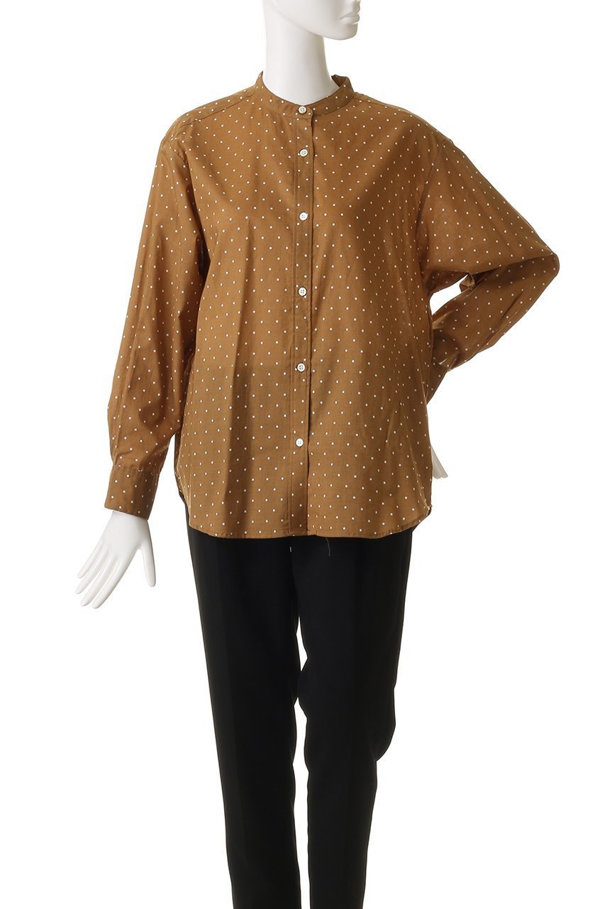 【ミディウミ/MidiUmi】のdots band collar shirt シャツ 人気、トレンドファッション・服の通販 founy(ファニー) 　ファッション　Fashion　レディースファッション　Fashion for Women　トップス・カットソー　Cut & Sew Tops　シャツ・ブラウス・オフィスカジュアル　Elegant Blouses & Button-Ups　おすすめ　Recommended / Our Picks　コンパクト　Compact, Small Size　シアー　Sheer, See-Through　ジャケット　Jacket, Outerwear　スリーブ　Sleeve, Long Sleeve / Short Sleeve　セットアップ　Set-Up, Coordinated Outfit　ドット　Polka Dot, Dot Pattern　ロング　Long, Long-Length　other-2|ID: prp329100004918048 ipo3291000000036887807