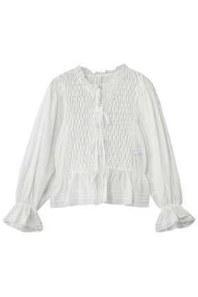 【ミュベール/MUVEIL】のスモッキングブラウス 人気、トレンドファッション・服の通販 founy(ファニー) ファッション Fashion レディースファッション Fashion for Women トップス・カットソー Cut & Sew Tops シャツ・ブラウス・オフィスカジュアル Elegant Blouses & Button-Ups おすすめ Recommended / Our Picks エレガント 上品 Elegant スモッキング Smocking, Gathered Stitching スリーブ Sleeve, Long Sleeve / Short Sleeve デニム Denim, Jeans Material フリル Frill, Ruffle ペプラム Peplum, Flared Hem ロング Long, Long-Length 新作・新入荷 New Arrivals / New In 羽織 Haori, Light Jacket |ID:prp329100004918051