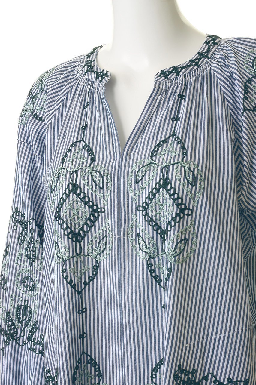 【エリオポール/heliopole】の【SARA MALLIKA】COTTON AARI EMBROIDERY ドレス 人気、トレンドファッション・服の通販 founy(ファニー) 　ファッション　Fashion　レディースファッション　Fashion for Women　ワンピース　Dresses　フォーマル・パーティードレス・結婚式用ドレス　Elegant & Casual Dresses　チュニック　Tunic Tops & Dresses　インド　Indian Textile　オリエンタル　Oriental Pattern　シアー　Sheer, See-Through　ストライプ　Stripe, Striped Pattern　チュニック　Tunic, Long Top　ドレス　Dress, One-Piece　プリント　Print, Printed Pattern　ロング　Long, Long-Length　新作・新入荷　New Arrivals / New In　other-5|ID: prp329100004918053 ipo3291000000036887887