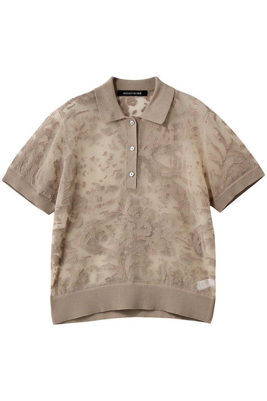 【ミズイロ インド/mizuiro ind】のmesh embroidery polo P/O プルオーバー インテリア・キッズ・メンズ・レディースファッション・服の通販 founy(ファニー) 　ファッション　Fashion　レディースファッション　Fashion for Women　トップス・カットソー　Cut & Sew Tops　シャツ・ブラウス・オフィスカジュアル　Elegant Blouses & Button-Ups　カジュアルプルオーバー・ニットトップス　Pullovers & Knit Tops / Casual Pullovers　エンブロイダリー　Embroidery Design　ショート　Short, Short Length　シンプル　Simple, Minimal　スラックス　Slacks, Dress Pants　スリーブ　Sleeve, Long Sleeve / Short Sleeve　デニム　Denim, Jeans Material　メッシュ　Mesh, Net Fabric　再入荷　Restock / Back in Stock　beige|ID: prp329100004918054 ipo3291000000036887890