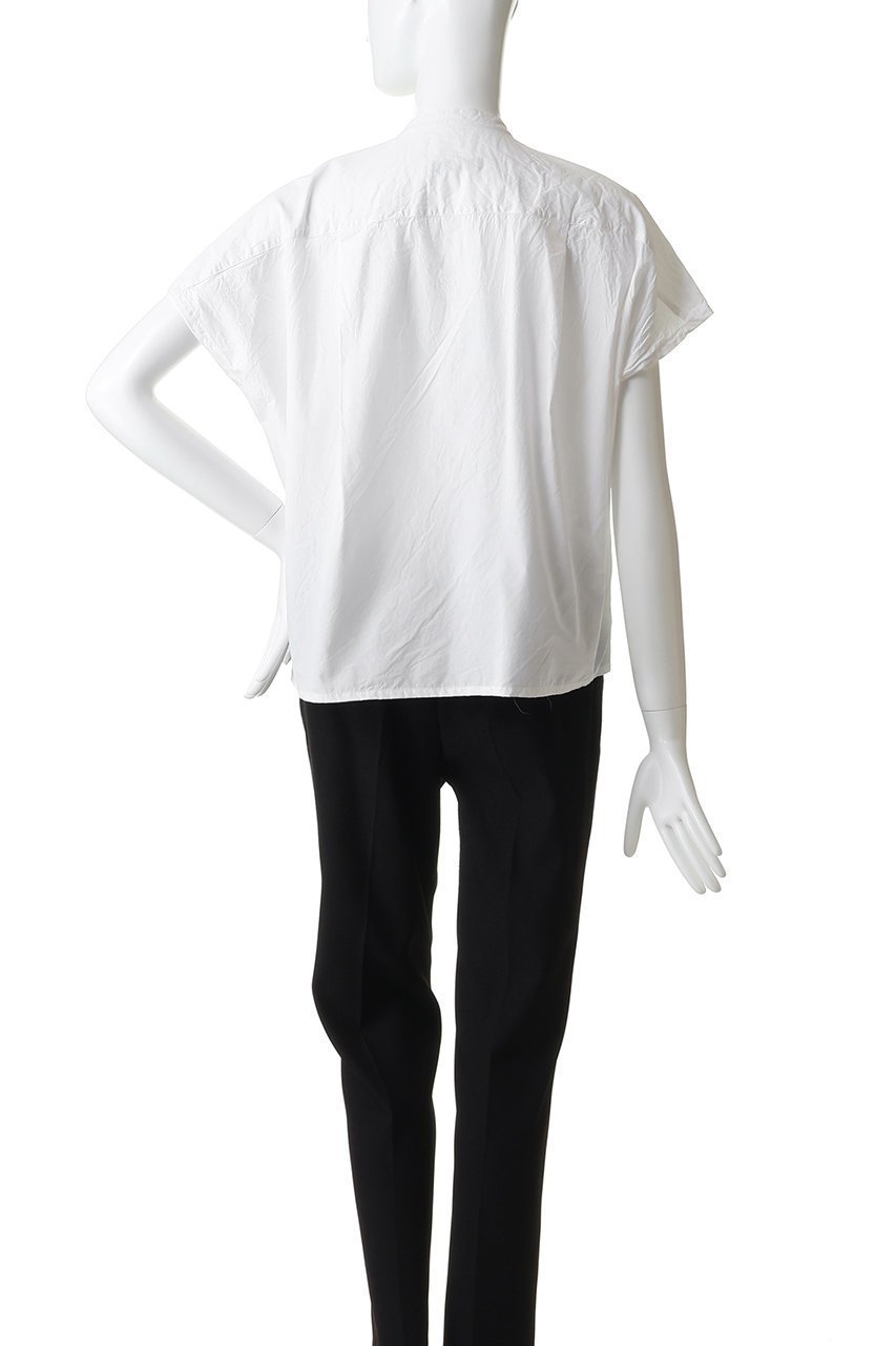 【イレーヴ/YLEVE】のCOTTON CUPRA ハーフジップシャツ 人気、トレンドファッション・服の通販 founy(ファニー) 　ファッション　Fashion　レディースファッション　Fashion for Women　トップス・カットソー　Cut & Sew Tops　シャツ・ブラウス・オフィスカジュアル　Elegant Blouses & Button-Ups　ショート　Short, Short Length　スラックス　Slacks, Dress Pants　スリーブ　Sleeve, Long Sleeve / Short Sleeve　フレンチ　French, French Style　モダン　Modern, Contemporary　ワイド　Wide, Wide Fit　新作・新入荷　New Arrivals / New In　other-4|ID: prp329100004918055 ipo3291000000036887901