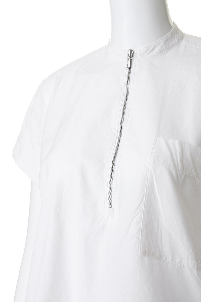 【イレーヴ/YLEVE】のCOTTON CUPRA ハーフジップシャツ 人気、トレンドファッション・服の通販 founy(ファニー) 　ファッション　Fashion　レディースファッション　Fashion for Women　トップス・カットソー　Cut & Sew Tops　シャツ・ブラウス・オフィスカジュアル　Elegant Blouses & Button-Ups　ショート　Short, Short Length　スラックス　Slacks, Dress Pants　スリーブ　Sleeve, Long Sleeve / Short Sleeve　フレンチ　French, French Style　モダン　Modern, Contemporary　ワイド　Wide, Wide Fit　新作・新入荷　New Arrivals / New In　other-5|ID: prp329100004918055 ipo3291000000036887902