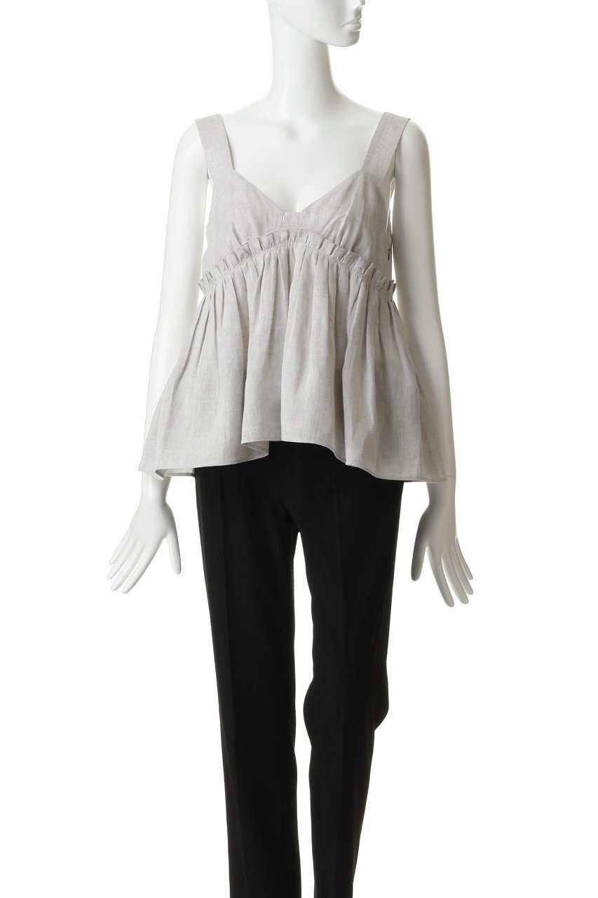 【エブール/ebure】のライトピュアリネン ショートキャミソール 人気、トレンドファッション・服の通販 founy(ファニー) 　ファッション　Fashion　レディースファッション　Fashion for Women　トップス・カットソー　Cut & Sew Tops　キャミソール&ノースリーブ　Camisoles & Sleeveless Tops　シャツ・ブラウス・オフィスカジュアル　Elegant Blouses & Button-Ups　おすすめ　Recommended / Our Picks　イタリア　Italy　キャミソール　Camisole, Spaghetti Strap Top　ギャザー　Gathered, Ruffled　クール　Cool, Chic　ショート　Short, Short Length　ジャケット　Jacket, Outerwear　スタイリッシュ　Stylish, Fashionable　デニム　Denim, Jeans Material　ネップ　Nepp, Slub Yarn　ノースリーブ　Sleeveless, No-Sleeve　マキシ　Maxi, Full Length　マニッシュ　Mannish, Boyish　リネン　Linen, Linen Fabric　エレガント 上品　Elegant　新作・新入荷　New Arrivals / New In　other-2|ID: prp329100004918058 ipo3291000000036887957