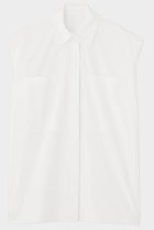 【ル フィル/LE PHIL】のビッグポケットノースリーブブラウス 人気、トレンドファッション・服の通販 founy(ファニー) ファッション Fashion レディースファッション Fashion for Women トップス・カットソー Cut & Sew Tops キャミソール&ノースリーブ Camisoles & Sleeveless Tops シャツ・ブラウス・オフィスカジュアル Elegant Blouses & Button-Ups クッション Cushion, Throw Pillow シンプル Simple, Minimal スタンダード Standard, Basic ストライプ Stripe, Striped Pattern ストレッチ Stretch, Stretchy Fabric タンブラー Tumbler, Travel Mug ノースリーブ Sleeveless, No-Sleeve ビッグ Big, Oversized フォルム Silhouette, Form フロント Front, Front Design ボトム Bottoms, Lower Wear ポケット Pocket, Pocket Detail thumbnail ホワイト|ID: prp329100004918061 ipo3291000000036887994