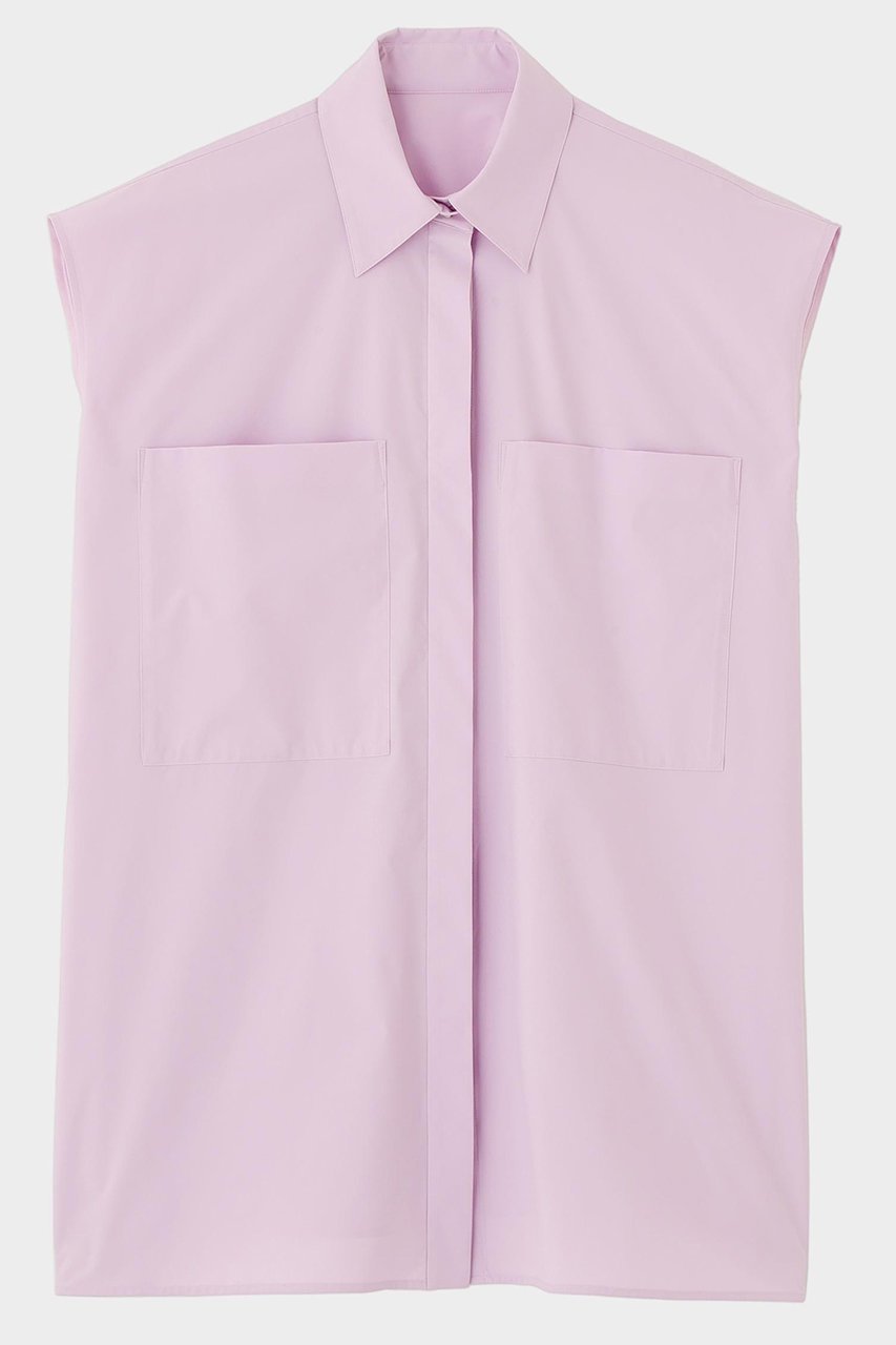 【ル フィル/LE PHIL】のビッグポケットノースリーブブラウス インテリア・キッズ・メンズ・レディースファッション・服の通販 founy(ファニー) ファッション Fashion レディースファッション Fashion for Women トップス・カットソー Cut & Sew Tops キャミソール&ノースリーブ Camisoles & Sleeveless Tops シャツ・ブラウス・オフィスカジュアル Elegant Blouses & Button-Ups クッション Cushion, Throw Pillow シンプル Simple, Minimal スタンダード Standard, Basic ストライプ Stripe, Striped Pattern ストレッチ Stretch, Stretchy Fabric タンブラー Tumbler, Travel Mug ノースリーブ Sleeveless, No-Sleeve ビッグ Big, Oversized フォルム Silhouette, Form フロント Front, Front Design ボトム Bottoms, Lower Wear ポケット Pocket, Pocket Detail ピンク|ID: prp329100004918061 ipo3291000000036887995