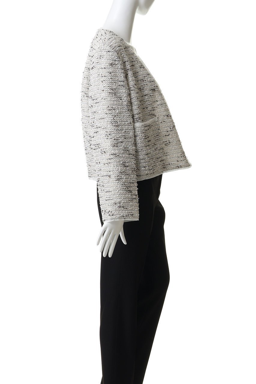 【エブール/ebure】のクラウドツィード ノーカラージャケット 人気、トレンドファッション・服の通販 founy(ファニー) 　ファッション　Fashion　レディースファッション　Fashion for Women　アウター　Coat / Outerwear Collection　レディースジャケット・軽アウター　Jackets　ノーカラージャケット / シンプル上品コーデ　Collarless Jackets　カーディガン　Cardigan, Knitwear　クラシカル　Classical, Vintage-Inspired　シルク　Silk, 100% Silk　ジャケット　Jacket, Outerwear　チェーン　Chain, Chain Strap　ツイード　Twill, Twill Weave　エレガント 上品　Elegant　新作・新入荷　New Arrivals / New In　other-3|ID: prp329100004918063 ipo3291000000036888011