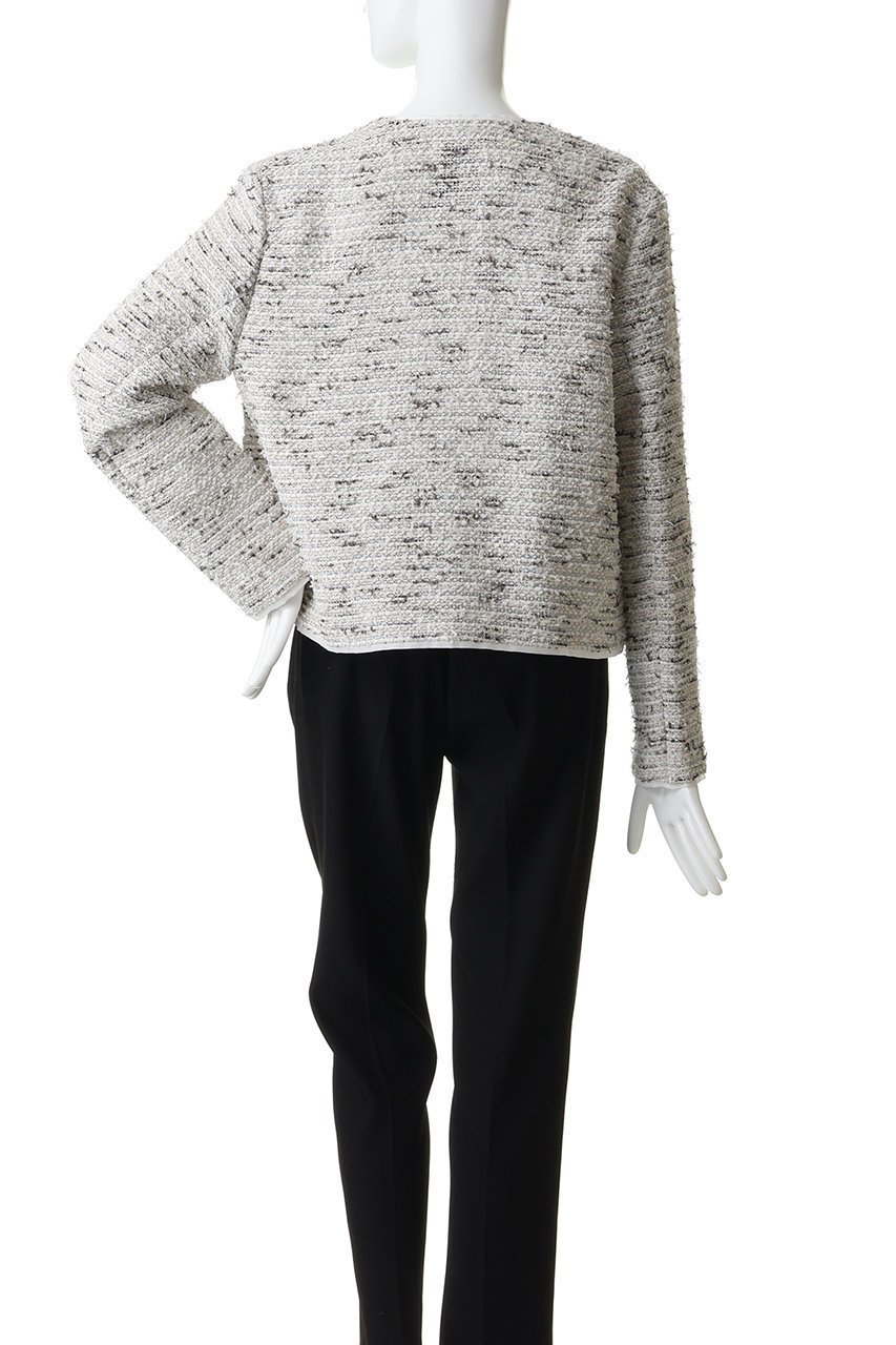 【エブール/ebure】のクラウドツィード ノーカラージャケット 人気、トレンドファッション・服の通販 founy(ファニー) 　ファッション　Fashion　レディースファッション　Fashion for Women　アウター　Coat / Outerwear Collection　レディースジャケット・軽アウター　Jackets　ノーカラージャケット / シンプル上品コーデ　Collarless Jackets　カーディガン　Cardigan, Knitwear　クラシカル　Classical, Vintage-Inspired　シルク　Silk, 100% Silk　ジャケット　Jacket, Outerwear　チェーン　Chain, Chain Strap　ツイード　Twill, Twill Weave　エレガント 上品　Elegant　新作・新入荷　New Arrivals / New In　other-4|ID: prp329100004918063 ipo3291000000036888012