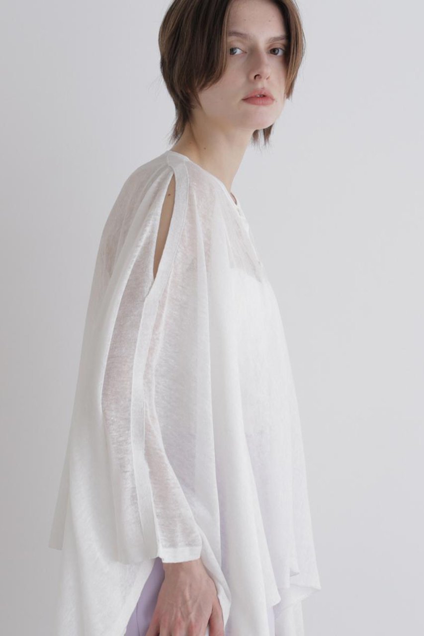 【ル フィル/LE PHIL】のシアーリネンカーディガン 人気、トレンドファッション・服の通販 founy(ファニー) 　ファッション　Fashion　レディースファッション　Fashion for Women　トップス・カットソー　Cut & Sew Tops　ニット　Knit Tops & Sweaters　カーディガン・羽織り　Layered Style Cardigans　カジュアルプルオーバー・ニットトップス　Pullovers & Knit Tops / Casual Pullovers　シアー　Sheer, See-Through　シンプル　Simple, Minimal　スタンダード　Standard, Basic　スリット　Slit, Slit Detail　ドレープ　Drape, Draping Fabric　ネップ　Nepp, Slub Yarn　フロント　Front, Front Design　エレガント 上品　Elegant　other-4|ID: prp329100004918066 ipo3291000000036888044