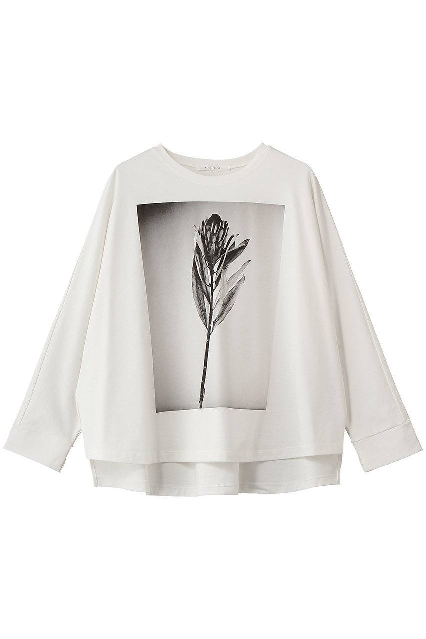 【プレインピープル/PLAIN PEOPLE】のコットングラフィックTシャツ 人気、トレンドファッション・服の通販 founy(ファニー) 　ファッション　Fashion　レディースファッション　Fashion for Women　トップス・カットソー　Cut & Sew Tops　シャツ・ブラウス・オフィスカジュアル　Elegant Blouses & Button-Ups　ロングTシャツ・Tシャツ　Longline T-Shirts & Tees　カットソー・ベーシックTシャツ　Cut-and-Sewn Tops / Stretch Tees & Basics　グラフィック　Graphic, Graphic Design　スリット　Slit, Slit Detail　スリーブ　Sleeve, Long Sleeve / Short Sleeve　フロント　Front, Front Design　モノトーン　Monotone, Black and White　ロング　Long, Long-Length　ワイド　Wide, Wide Fit　 other-1|ID: prp329100004918070 ipo3291000000036888093