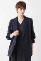 【アルアバイル/allureville】のシアーストライプジャケット ネイビー|ID: prp329100004918072 ipo3291000000037056629