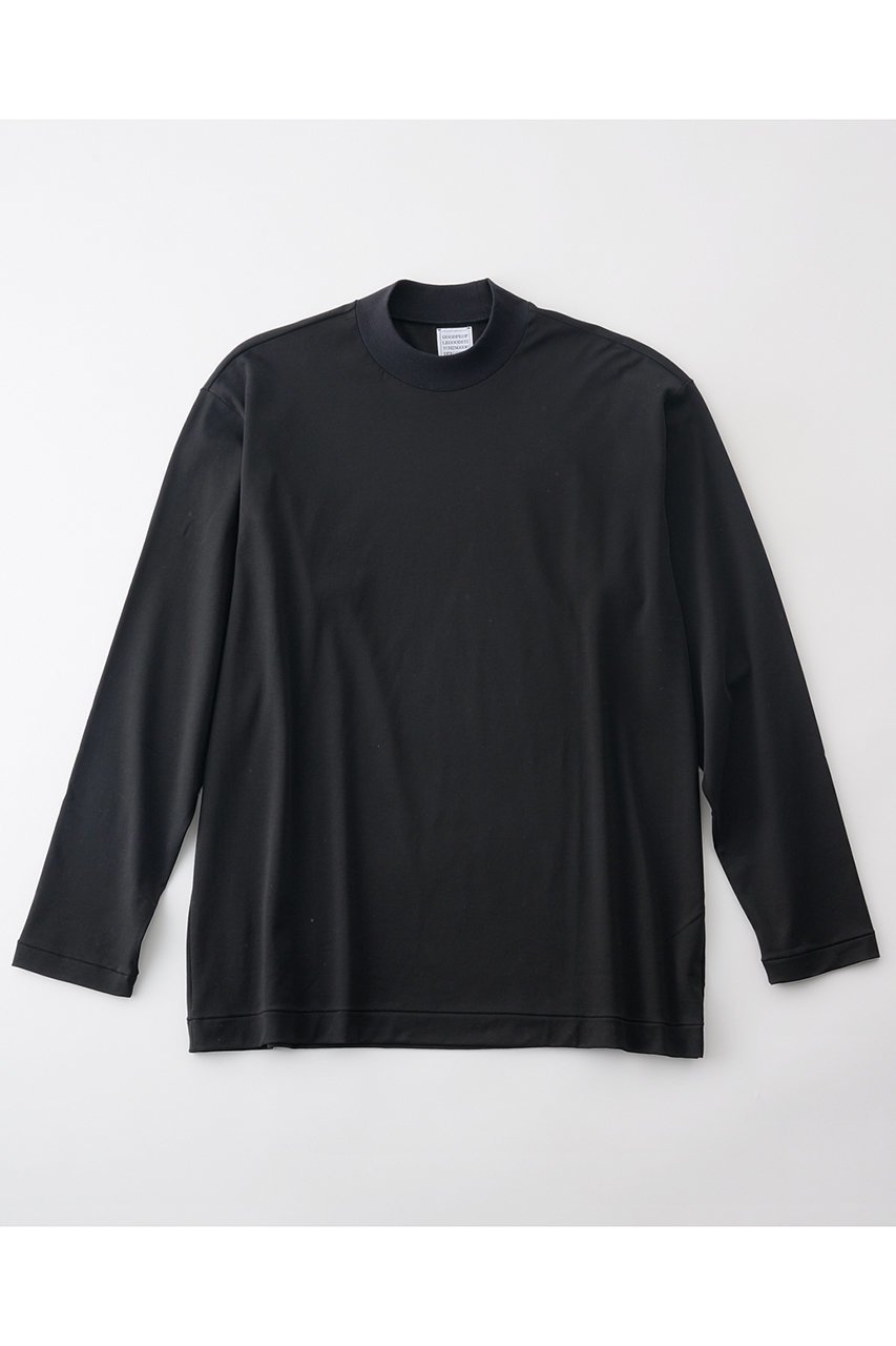 【グッド ピープル グッド ステッチング グッド プロダクト/GOOD PEOPLE GOOD STITCHING GOOD PRODUCT】の【UNISEX】モックネック ロングスリーブTシャツ インテリア・キッズ・メンズ・レディースファッション・服の通販 founy(ファニー) 　ファッション　Fashion　レディースファッション　Fashion for Women　トップス・カットソー　Cut & Sew Tops　シャツ・ブラウス・オフィスカジュアル　Elegant Blouses & Button-Ups　ロングTシャツ・Tシャツ　Longline T-Shirts & Tees　カットソー・ベーシックTシャツ　Cut-and-Sewn Tops / Stretch Tees & Basics　ユニセックス　Unisex, Genderless　インナー　Innerwear　スリーブ　Sleeve, Long Sleeve / Short Sleeve　モックネック　Mock Neck, Short Turtleneck　レギュラー　Regular, Standard Fit　ロング　Long, Long-Length　定番　Standard, Basic Item　ブラック|ID: prp329100004918501 ipo3291000000036890715