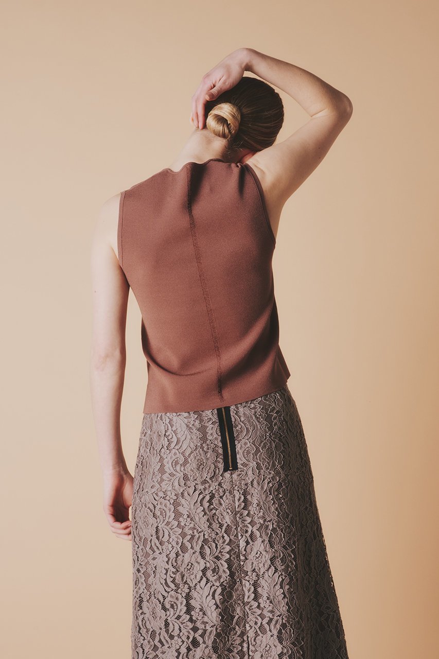 【ルームエイト/Room no.8】のニードル ノースリーブ トップス 人気、トレンドファッション・服の通販 founy(ファニー) 　ファッション　Fashion　レディースファッション　Fashion for Women　トップス・カットソー　Cut & Sew Tops　キャミソール&ノースリーブ　Camisoles & Sleeveless Tops　シャツ・ブラウス・オフィスカジュアル　Elegant Blouses & Button-Ups　ロングTシャツ・Tシャツ　Longline T-Shirts & Tees　カットソー・ベーシックTシャツ　Cut-and-Sewn Tops / Stretch Tees & Basics　インナー　Innerwear　カーディガン　Cardigan, Knitwear　キャミソール　Camisole, Spaghetti Strap Top　ジャケット　Jacket, Outerwear　タンク　Tank Top, Sleeveless Top　ノースリーブ　Sleeveless, No-Sleeve　ファブリック　Fabric, Textile　マニッシュ　Mannish, Boyish　ロング　Long, Long-Length　エレガント 上品　Elegant　定番　Standard, Basic Item　other-8|ID: prp329100004918504 ipo3291000000036890763