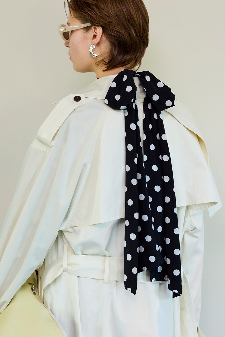 【メゾンスペシャル/MAISON SPECIAL】の2WAY Sleeve Dot One-Piece/2WAYスリーブドットワンピース 人気、トレンドファッション・服の通販 founy(ファニー) 　ファッション　Fashion　レディースファッション　Fashion for Women　ワンピース　Dresses　チュニック　Tunic Tops & Dresses　おすすめ　Recommended / Our Picks　スタンド　Stand Collar, Upright Stand　スラックス　Slacks, Dress Pants　チュニック　Tunic, Long Top　デニム　Denim, Jeans Material　ドット　Polka Dot, Dot Pattern　ドレス　Dress, One-Piece　ボトム　Bottoms, Lower Wear　リボン　Ribbon, Bow　ロング　Long, Long-Length　other-7|ID: prp329100004918513 ipo3291000000036891002