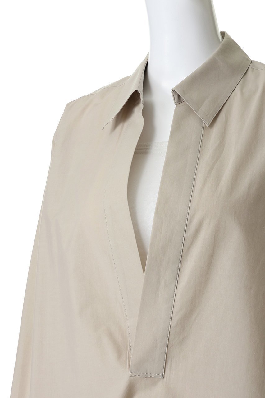 【イレーヴ/YLEVE】のコットン シルク タイプライター スキッパー シャツ 人気、トレンドファッション・服の通販 founy(ファニー) 　ファッション　Fashion　レディースファッション　Fashion for Women　トップス・カットソー　Cut & Sew Tops　シャツ・ブラウス・オフィスカジュアル　Elegant Blouses & Button-Ups　シルク　Silk, 100% Silk　スキッパー　Skipper, Open Collar　スリーブ　Sleeve, Long Sleeve / Short Sleeve　タイプライター　Typewriter Fabric, Crisp Cotton　ロング　Long, Long-Length　other-5|ID: prp329100004918525 ipo3291000000036891597